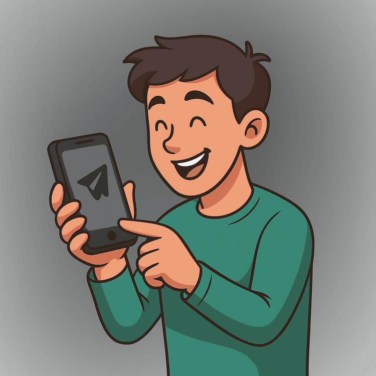 Happy person contacting Vibecodes